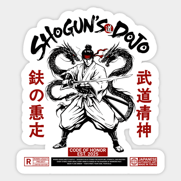 Shogun’s Dojo Sticker by Designed By Marty